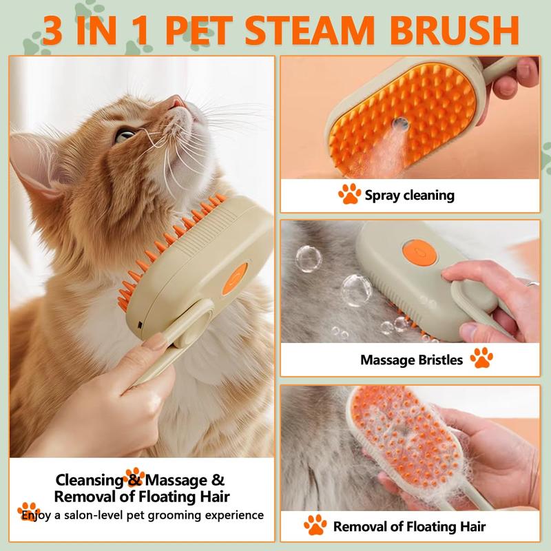 The Magic Steam Brush: 3 in 1 Electric Pet Brush