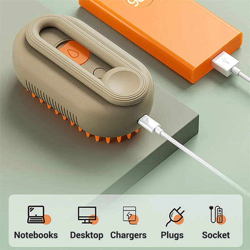 The Magic Steam Brush: 3 in 1 Electric Pet Brush