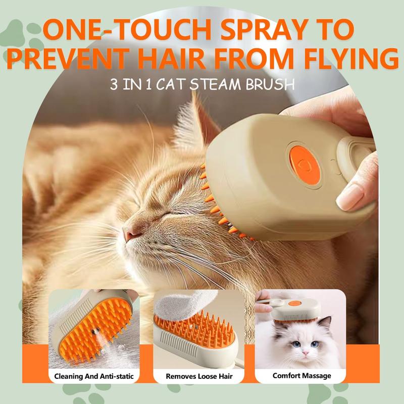 The Magic Steam Brush: 3 in 1 Electric Pet Brush